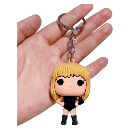 Taylor Swift Pop Singer-Inspired Cute Mini Doll Keychain Q-Style Figure Bag Charm & Desk Ornament
