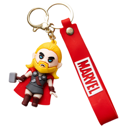 Hero-Themed Silicone Keychain for Kids – Cute Cartoon Key Ring Accessory