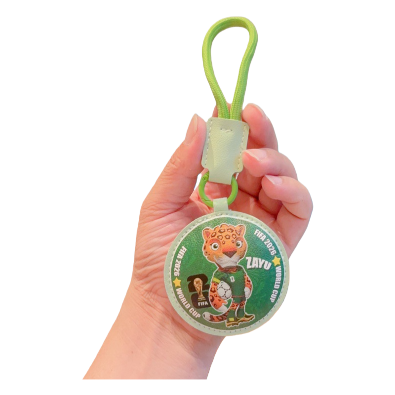 2026 World Cup Mascot Leather Keychain | Fan Accessories Bag Charm for USA–Canada–Mexico