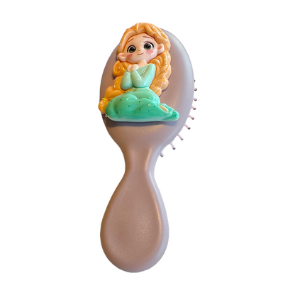 Children’s Princess-Themed Cushion Hair Brush – Cute 3D Princess Decor