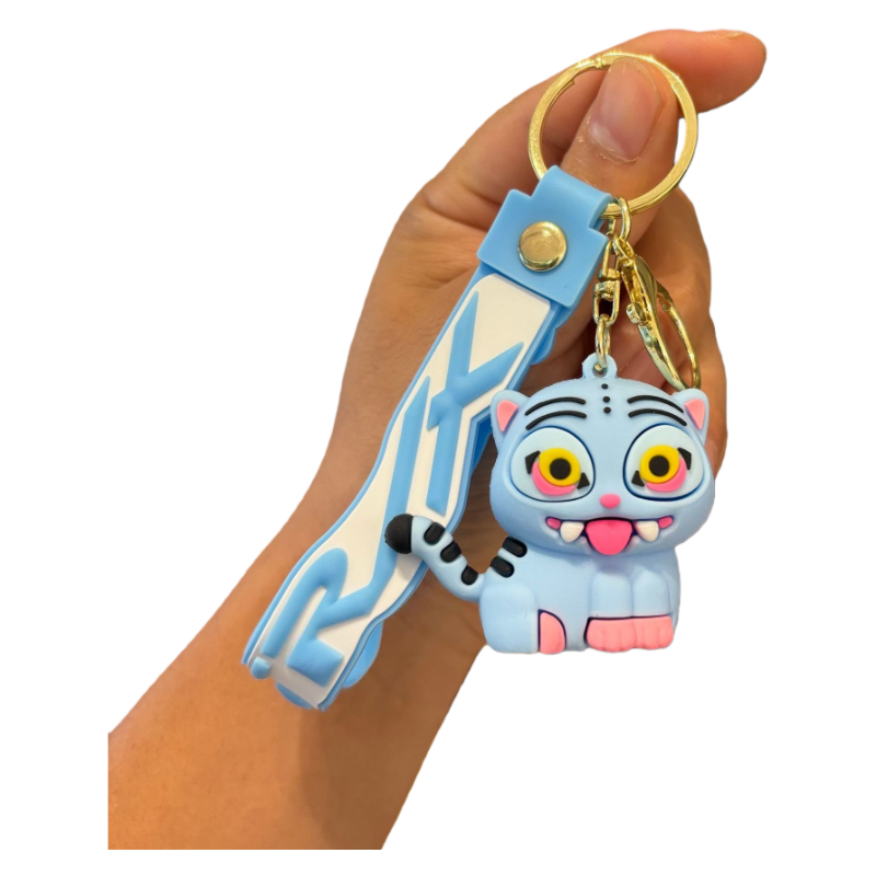 K-Pop Demon Hunters Saja Boys Silicone Keychain Backpack Charm Trendy Merchandise