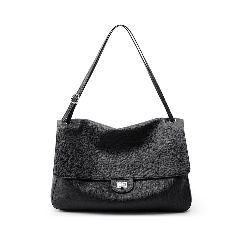 Slouchy Flap Shoulder Bag in Leather or Suede