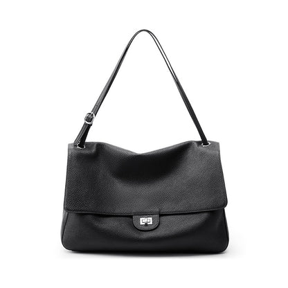 Slouchy Flap Shoulder Bag in Leather or Suede