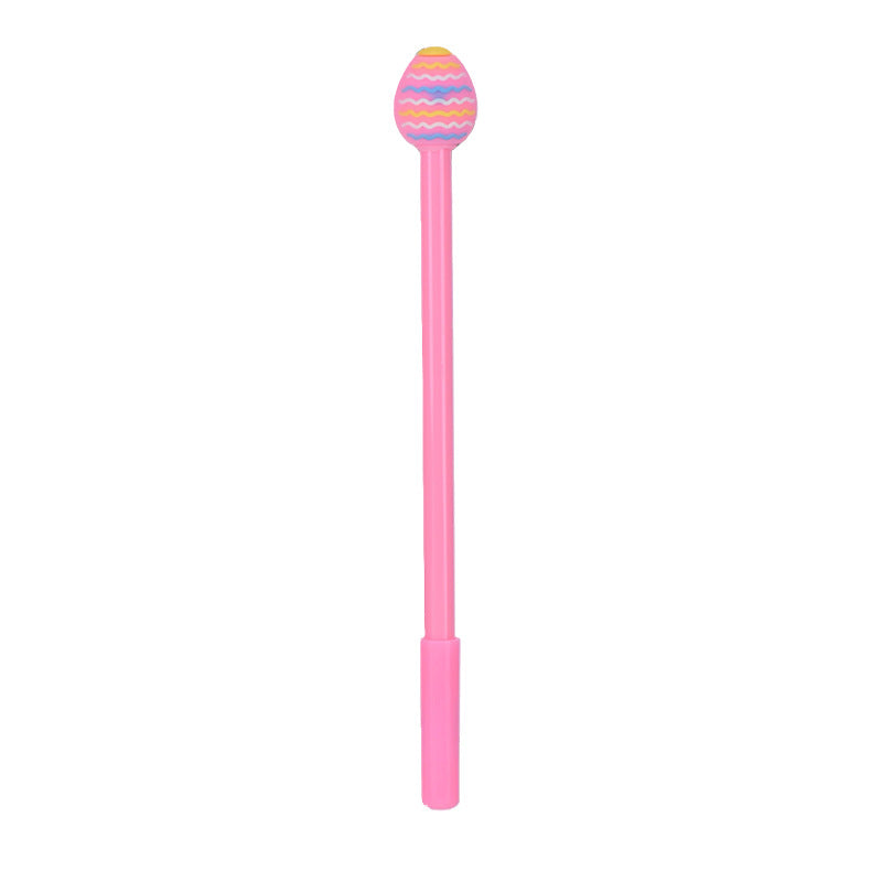 Cartoon Silicone Easter Bunny Pen Creative Topper Gel Pen Black Ink Journal Pen
