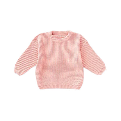 Personalized Name Knit Sweater for Babies & Kids – Custom Yarn Embroidery with Optional Crochet Decorations