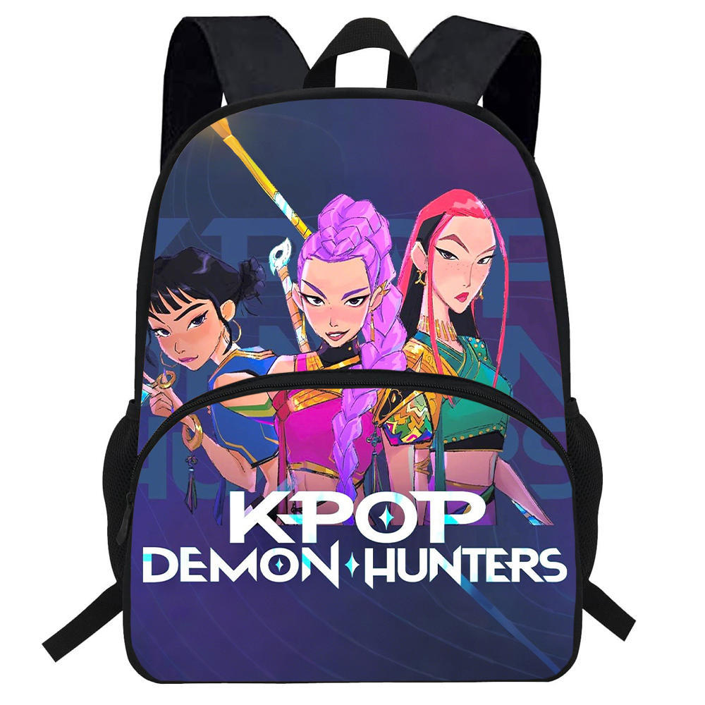 K-Pop Demon Hunters Printed Backpack Cartoon Student School Bag Anime Merch Kids