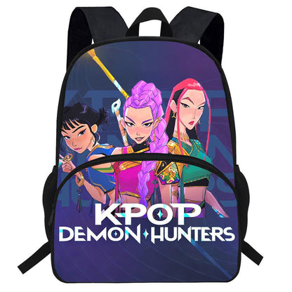 K-Pop Demon Hunters Printed Backpack Cartoon Student School Bag Anime Merch Kids