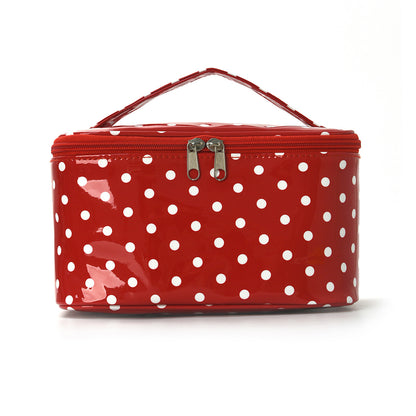 PVC Polka Dot Waterproof Clear Cosmetic Bag Makeup Travel Toiletry Organizer Carry Pouch