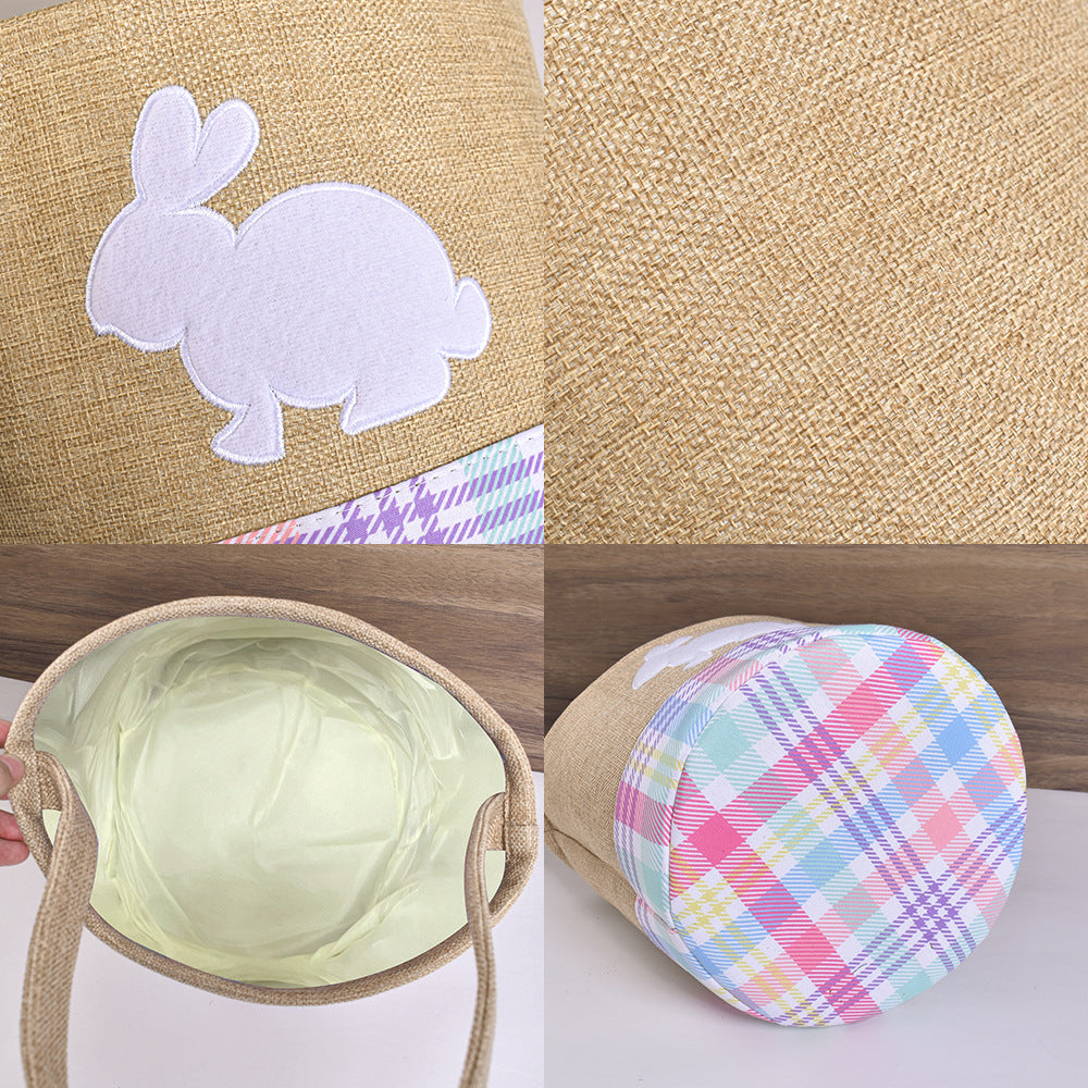 Colorful Gingham Easter Basket for Kids – Egg Hunt & Gift Basket