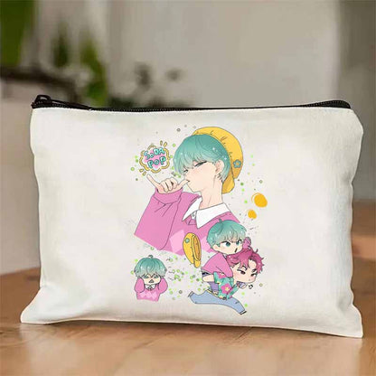 K-pop Demon Hunters Makeup Bag Zipper Pouch Travel Toiletry Bag