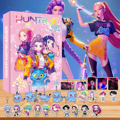 K-POP Demon Hunters Keychain Advent Calendar Blind Box Acrylic Car Keychain Ornament