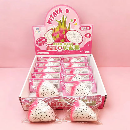 Simulation Fruit Mango Peach Dragon Fruit Squishy Slow Rising Stress Relief Squeeze Toy