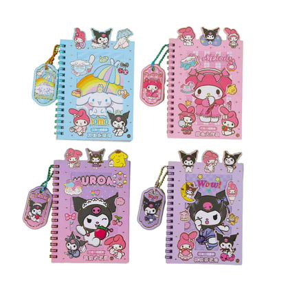 3-in-1 Spiral Notebook Set with Stickers & Memo Pad K-POP Demon Hunters Theme & Cartoon Styles