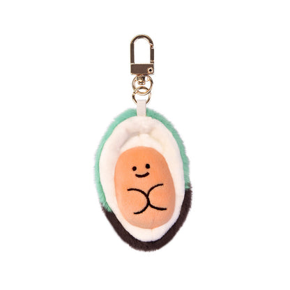 Cartoon Seafood Plush Keychain Sea Animal Stuffed Bag Charm Pendant  Keyring Accessory