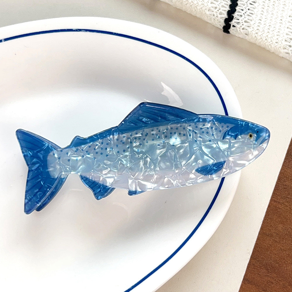 Fish Hair Clip Claw Ocean-Inspired Hair Barrette Statement Hair Accessory for Women & Girls