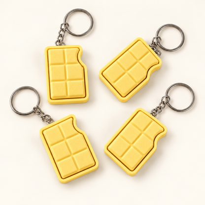 3D Printed Chocolate Bar Fidget Clicker Keychain & Bag Charm