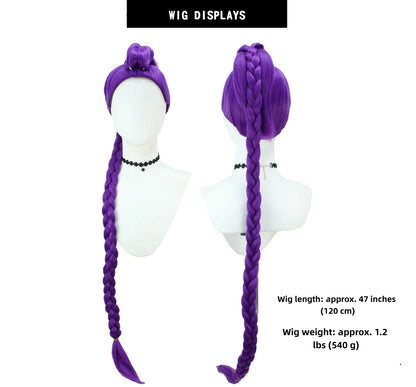 Halloween Kpop Demon Hunters Full Cosplay Set Costume Wig & Bracelet Accessories(Adult & Kids Sizes)