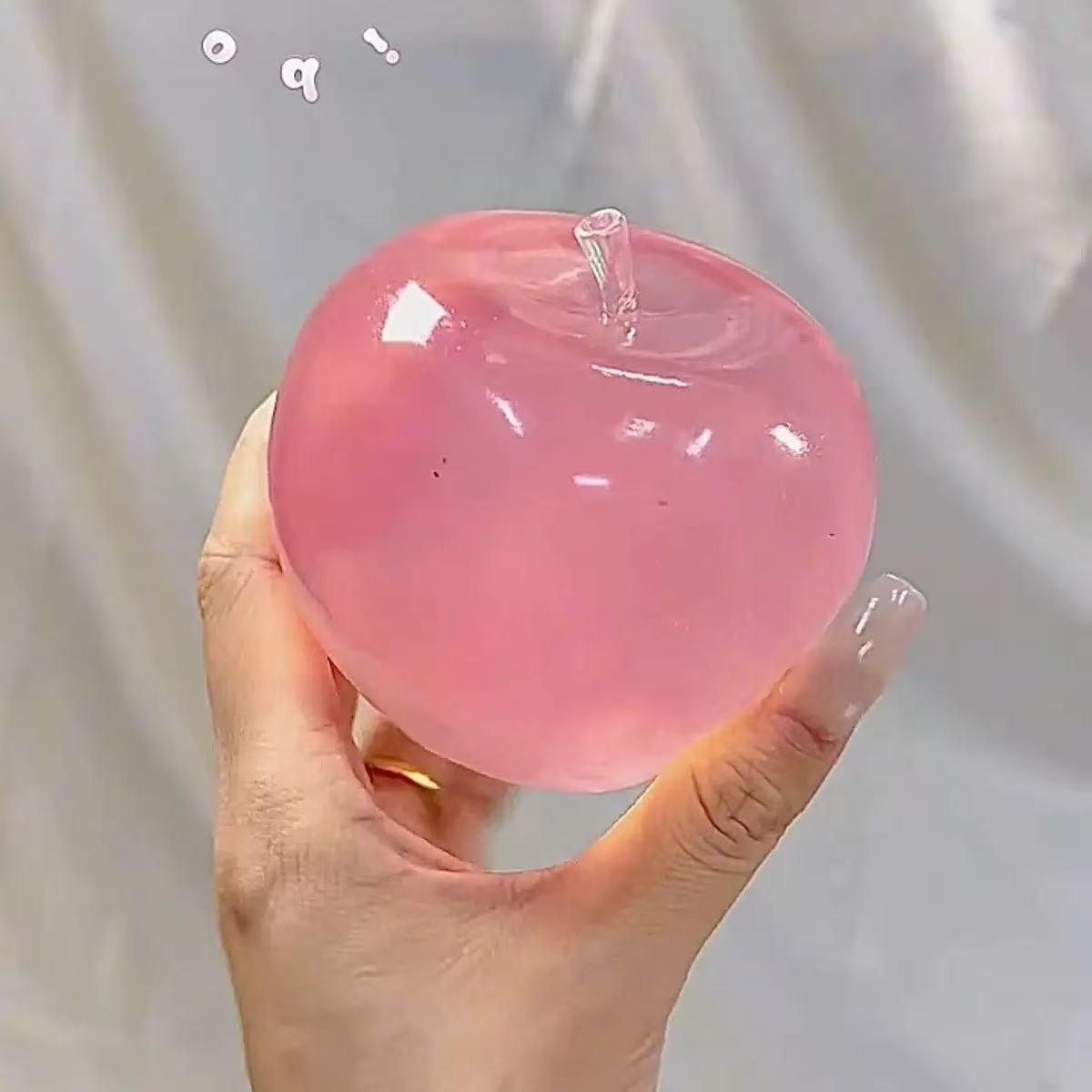 Clear Apple Squishy Soft Squeeze Stress Relief Fidget Toy