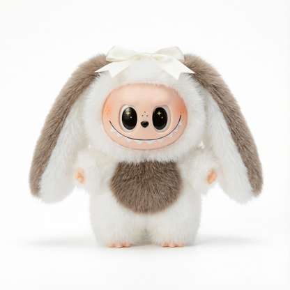 Easter Bunny Plush Key Chain Vinyl & Plush Rabbit Bag Charm, Collectible Doll Accessory