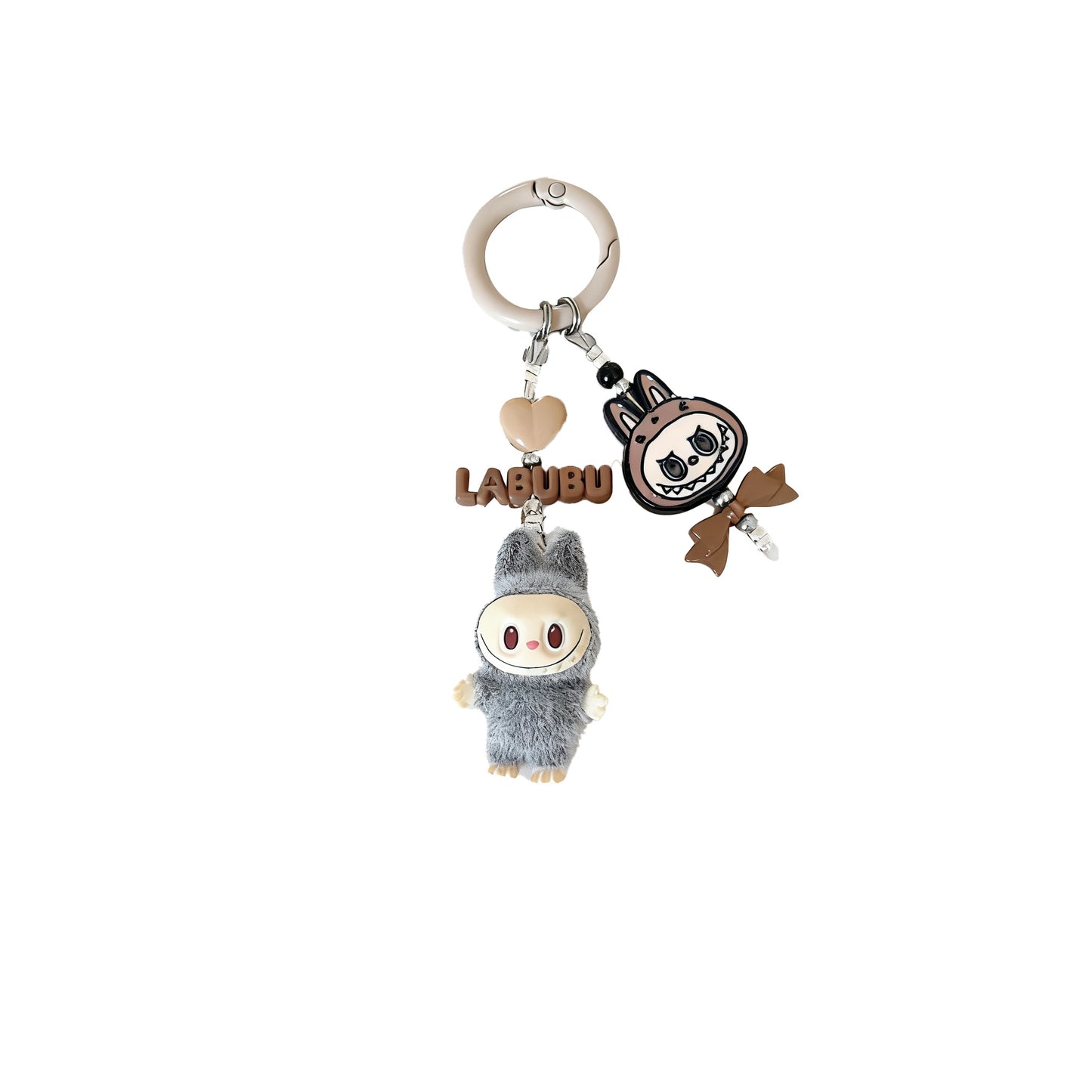 Labubu PVC Figure Keychain Trendy Collectible Phone Charm Handmade Car Accessory & Bag Pendant