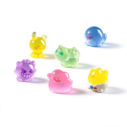Mini Glow-in-the-Dark Ghost Figurines – Resin Halloween Tabletop Decor & Party Supplies