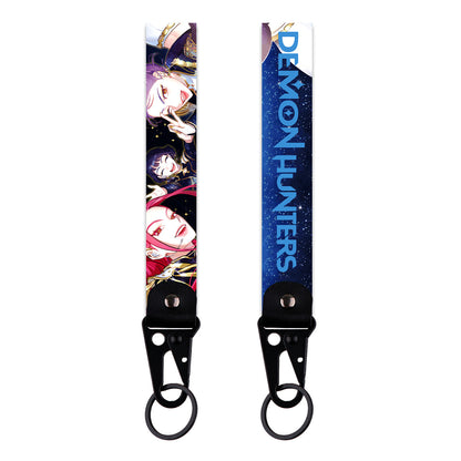 K-Pop Demon Hunters Keychain – Metal Lobster Clasp Pendant with Leather Lanyard