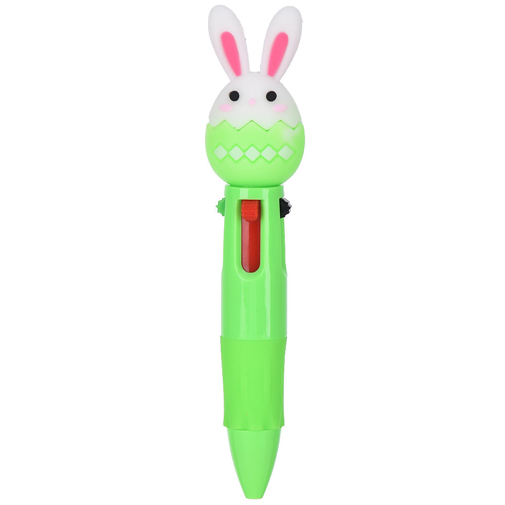 Mini 4-Color Click Pen – Creative Easter Bunny, Egg & Chick Design Journal Pen