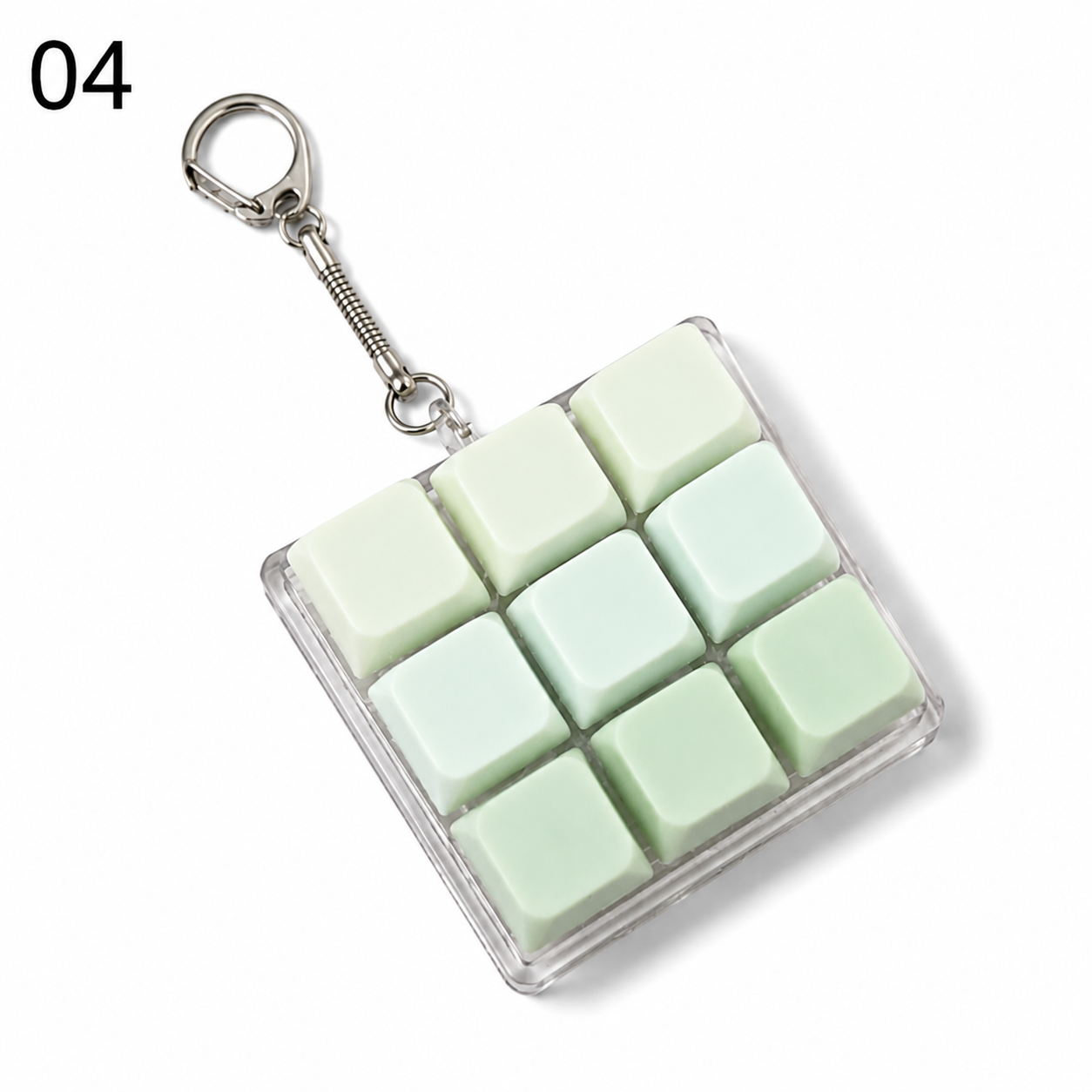 Trending 9-Key Fidget Click Button Fidget Keychain Stress Relief Multiple Colors