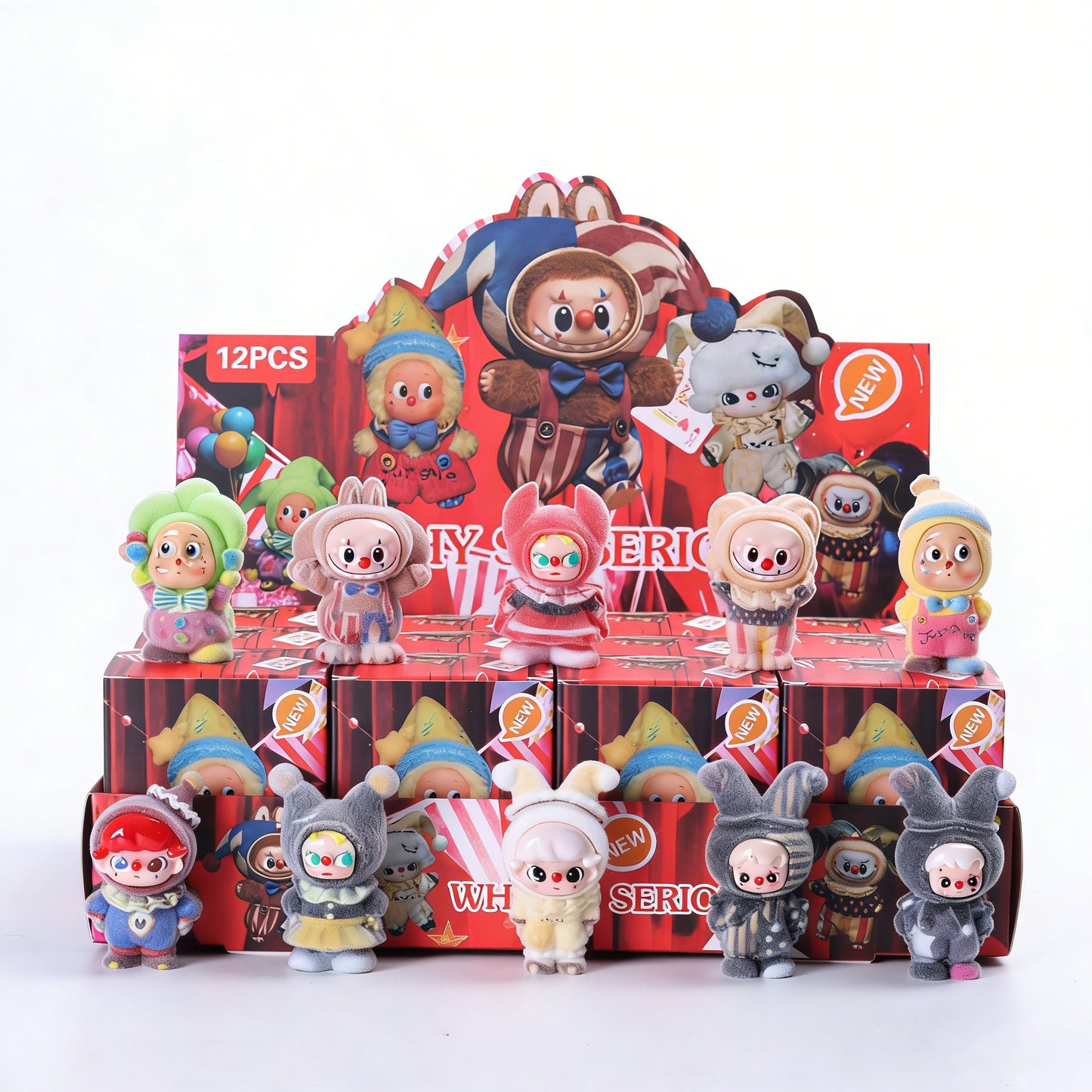 Demon Hunter Cartoon Character Flocked Vinyl Figure Collectible Toy Blind Box Surprise Trendy Desk Decor