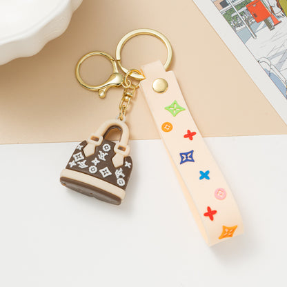 Mini Silicone Purse Keychain Cute Bag Shape Key Ring & Backpack Charm Accessory