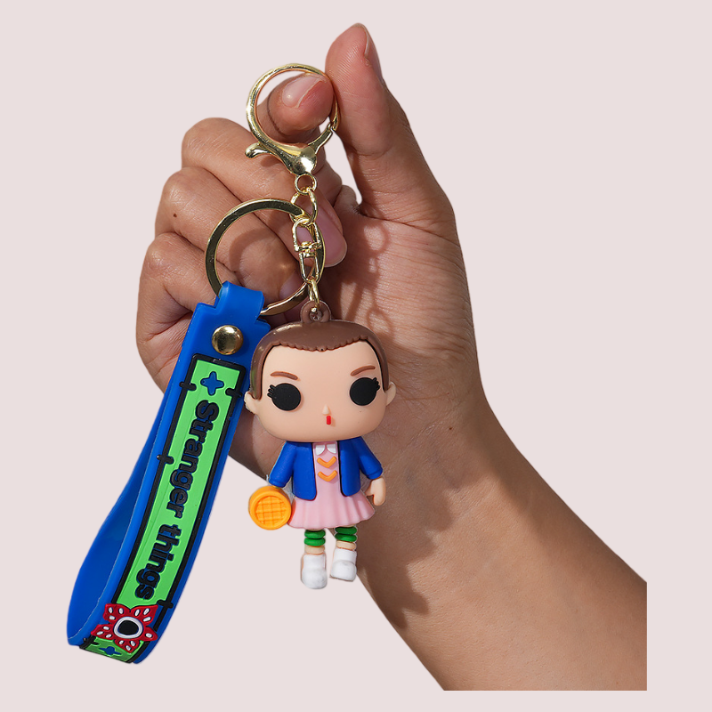 Stranger 80s Supernatural TV-Inspired Retro Sci-Fi Character Silicone Keychain