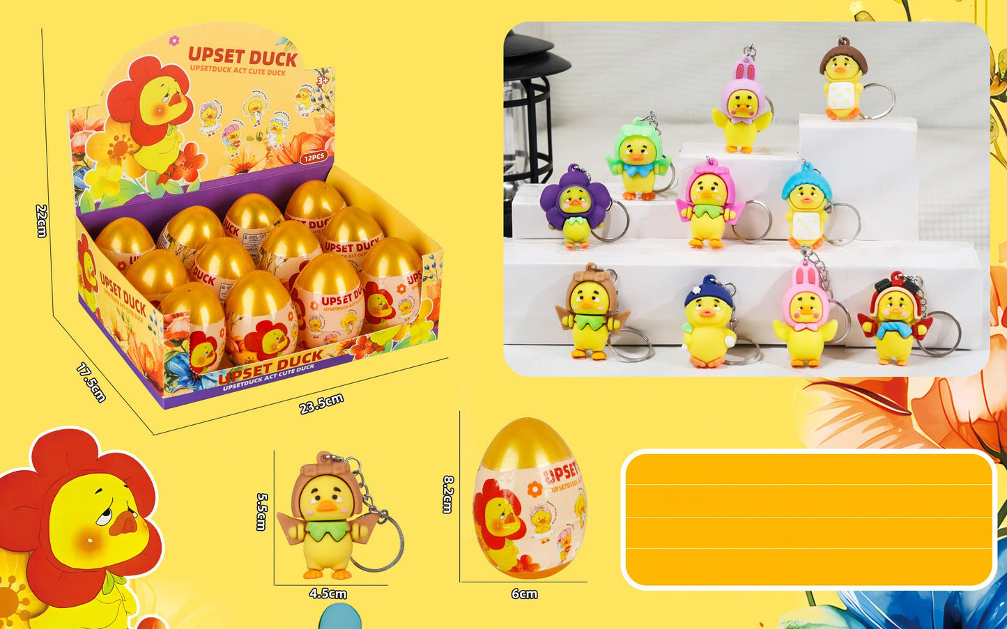 Surprise Egg Silicone Key Chain Blind Box Cute Cartoon Character Pendant