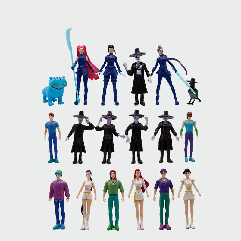 K-Pop Demon Hunters Saga Boy Group Tiger Blind Box Figures – 2–4.5 Inch Mini Collectible Model Ornaments