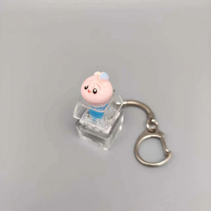 Mini Dumpling Fidget Charm Keychain Pop Fun Stress Sensory Toy Relief Accessory