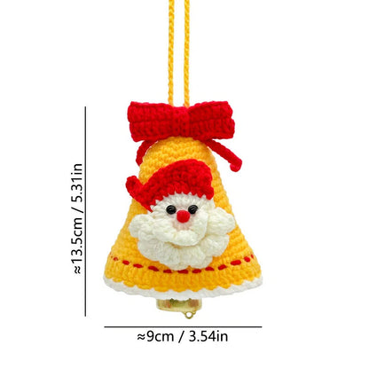 2025 Christmas Crochet Ornaments Knitted Mini Christmas Tree Decorations Hanging Car Charm