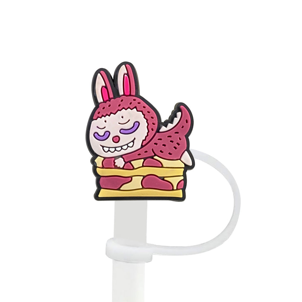 Labubu Silicone Straw Toppers – Cute Reusable Dust Caps for 10mm Large Tumbler Straws