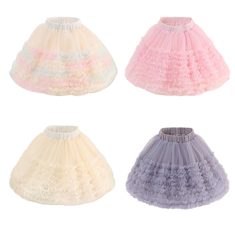 Girls Tulle Tutu Dress Layered Princess Cake Skirt