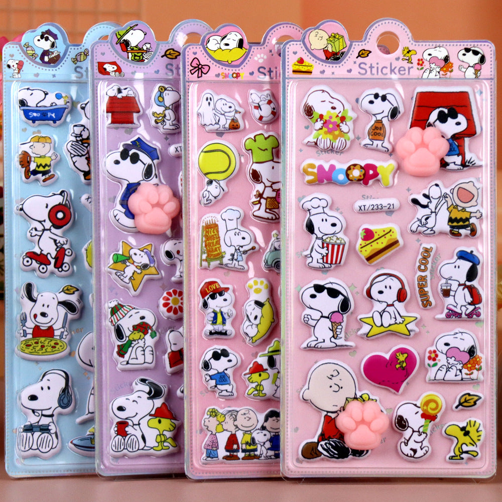 3D Puffy Kids Cartoon Layered DIY Anime Movie Merchandise Stickers