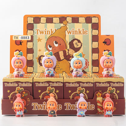Demon Hunter Flocked Cartoon Figure Blind Box Set Collectible Surprise Desk Decor 12-Piece Pack