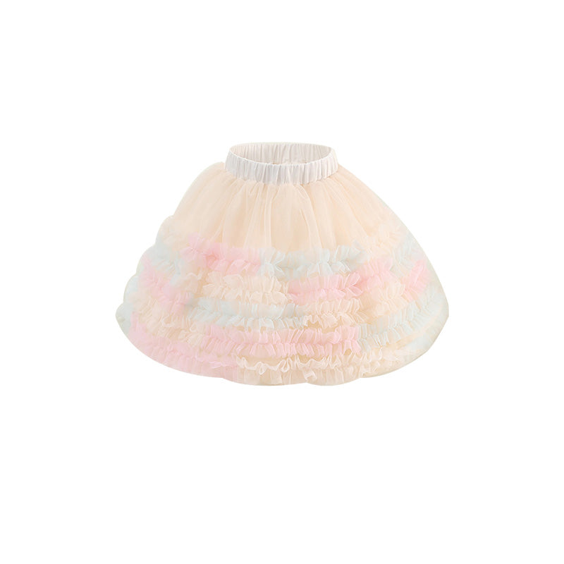 Girls Tulle Tutu Dress Layered Princess Cake Skirt