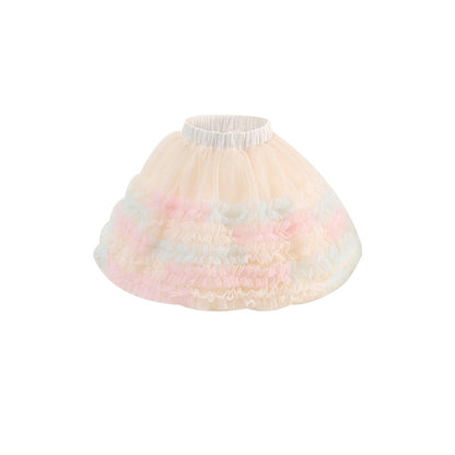 Girls Tulle Tutu Dress Layered Princess Cake Skirt