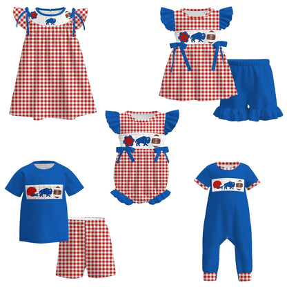 Buffalo Bills Football Embroidered Matching Sibling Outfits