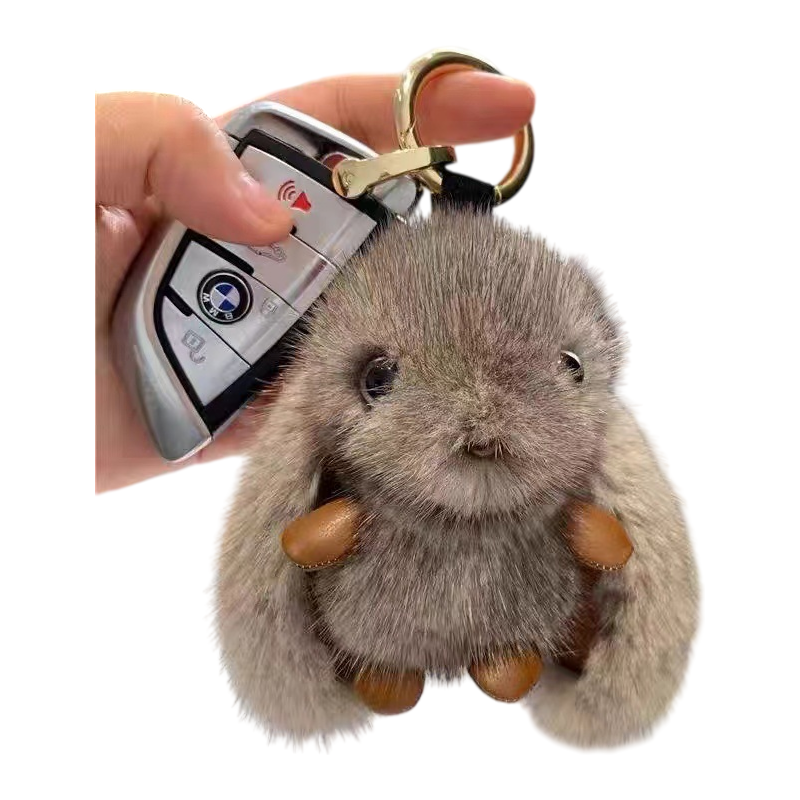 Eco-Friendly Plush Animal Keychain Cute Stuffed Car Key Pendant Bag Charm