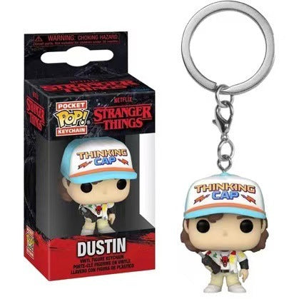 Stranger Things 5 Demogorgon Dustin & Steve Keychain – TV Series Character Key Ring