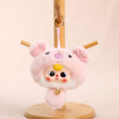 Cartoon Plush Key Chain Vinyl Plush Rabbit Bag Charm Collectible Doll