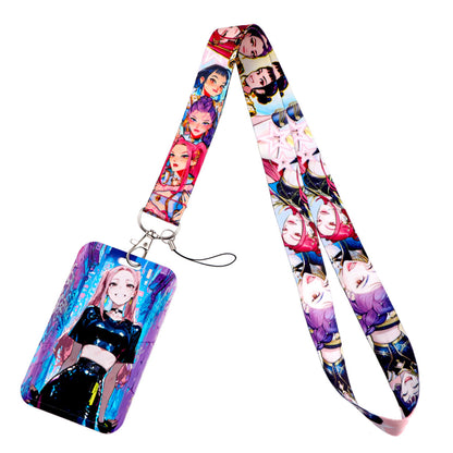 K-POP Demon Hunters Phone Lanyard Polyester Neck Strap ID Badge Holder Card Keychain
