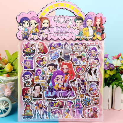 K-Pop Demon Hunters 3D Puffy Stickers Kids Cartoon Layered DIY Anime Movie Merchandise Stickers