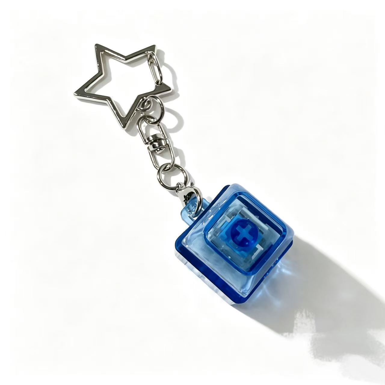 Star Keycap Keychain Charm Colorful Pop Key Charm Accessory Giftable Bag & Keychain