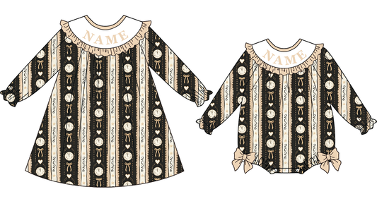 2026 New Year Kids Custom Name Embroidery Smock Outfits