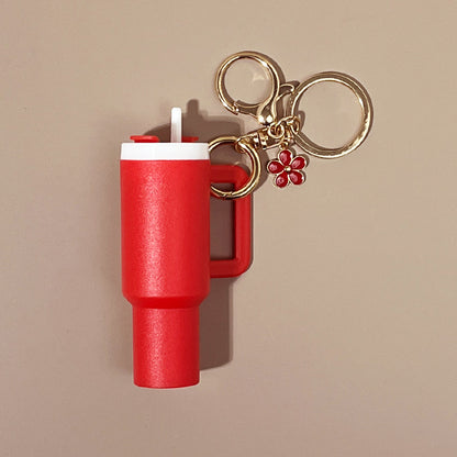 Mini Tumbler Bag Charm Keychain – Colorful Plastic Cup Charm Accessory